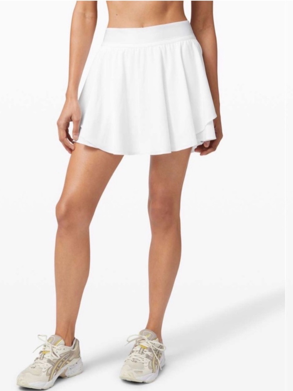 Lululemon Court Rival HR Skirt Skort, Long (Tall); Size 8 White